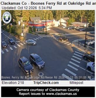 Clackamas Co - Boones Ferry Rd at Oakridge Rd and Reese Rd