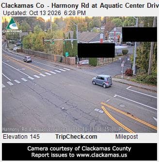 Clackamas Co - Harmony Rd at Aquatic Center Driveway