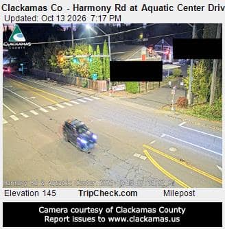 Clackamas Co - Harmony Rd at Aquatic Center Driveway