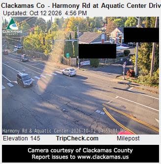 Clackamas Co - Harmony Rd at Aquatic Center Driveway