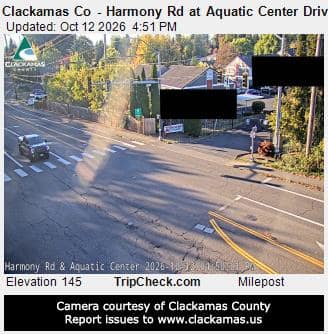 Clackamas Co - Harmony Rd at Aquatic Center Driveway