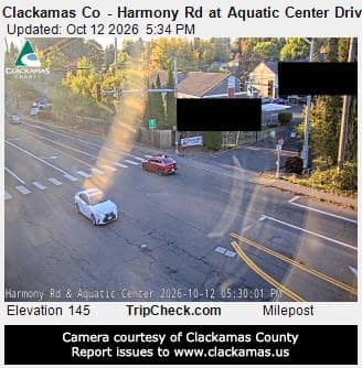 Clackamas Co - Harmony Rd at Aquatic Center Driveway
