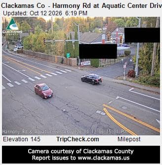 Clackamas Co - Harmony Rd at Aquatic Center Driveway