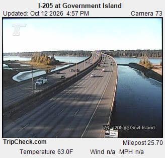 I-205 at Government Island