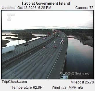 I-205 at Government Island