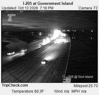 I-205 at Government Island