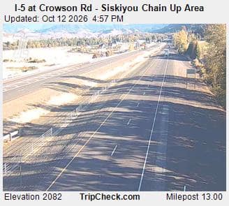 I-5 at Crowson Rd - Siskiyou Chain Up Area