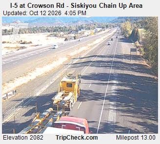 I-5 at Crowson Rd - Siskiyou Chain Up Area