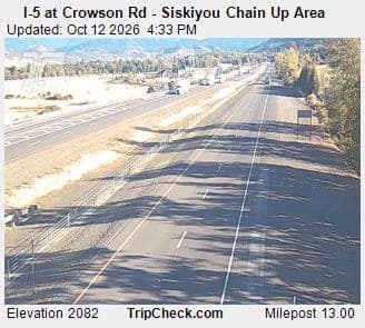 I-5 at Crowson Rd - Siskiyou Chain Up Area