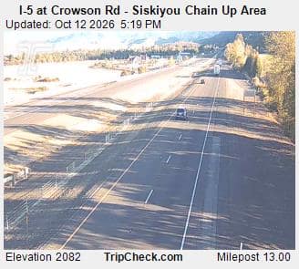 I-5 at Crowson Rd - Siskiyou Chain Up Area