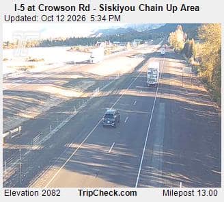I-5 at Crowson Rd - Siskiyou Chain Up Area
