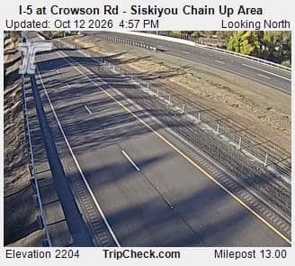 I-5 at Crowson Rd - Siskiyou Chain Up Area