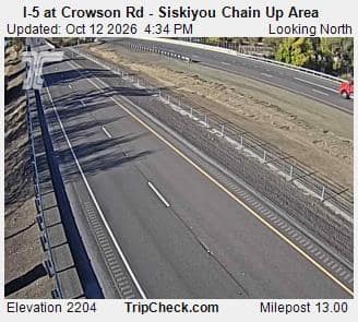 I-5 at Crowson Rd - Siskiyou Chain Up Area
