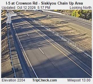 I-5 at Crowson Rd - Siskiyou Chain Up Area