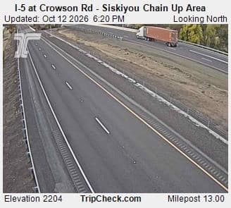 I-5 at Crowson Rd - Siskiyou Chain Up Area
