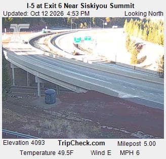 I-5 at Exit 6 Near Siskiyou Summit