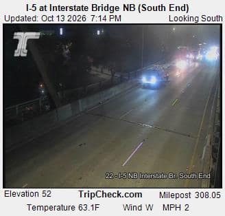 I-5 at Interstate Bridge NB (South End)