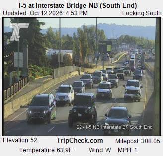I-5 at Interstate Bridge NB (South End)