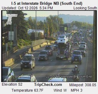 I-5 at Interstate Bridge NB (South End)