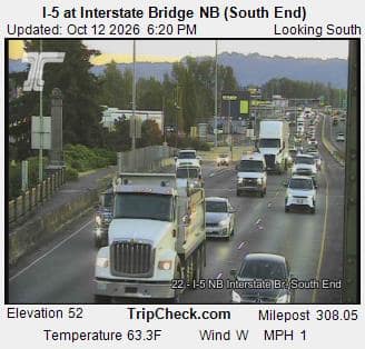 I-5 at Interstate Bridge NB (South End)