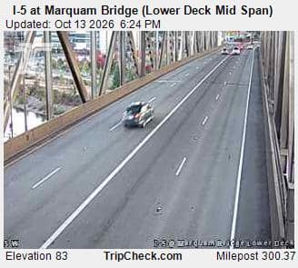 I-5 at Marquam Bridge (Lower Deck Mid Span)