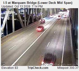 I-5 at Marquam Bridge (Lower Deck Mid Span)