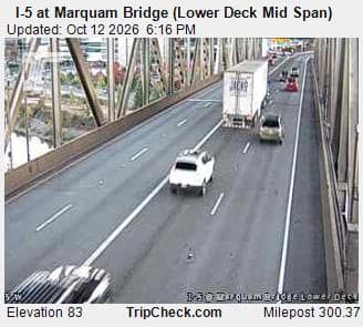 I-5 at Marquam Bridge (Lower Deck Mid Span)