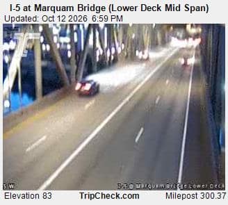 I-5 at Marquam Bridge (Lower Deck Mid Span)