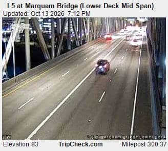 I-5 at Marquam Bridge (Lower Deck Mid Span)
