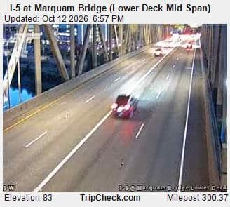 I-5 at Marquam Bridge (Lower Deck Mid Span)