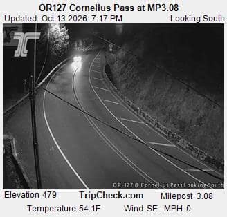 OR127 Cornelius Pass at MP3.08