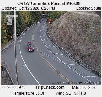 OR127 Cornelius Pass at MP3.08