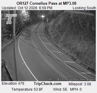 OR127 Cornelius Pass at MP3.08