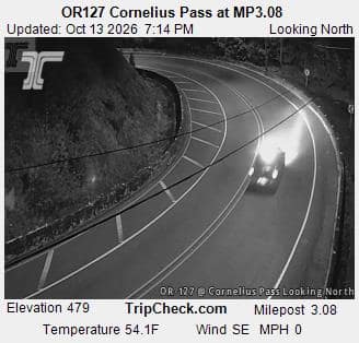 OR127 Cornelius Pass at MP3.08