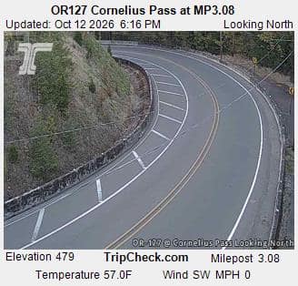 OR127 Cornelius Pass at MP3.08