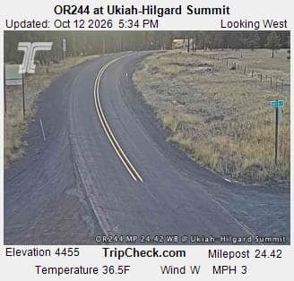 OR244 at Ukiah-Hilgard Summit