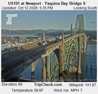 US101 at Newport - Yaquina Bay Bridge S