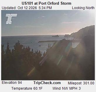US101 at Port Orford Storm