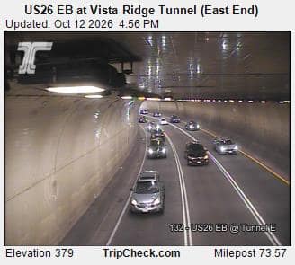 US26 EB at Vista Ridge Tunnel (East End)