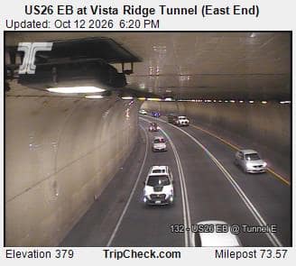US26 EB at Vista Ridge Tunnel (East End)