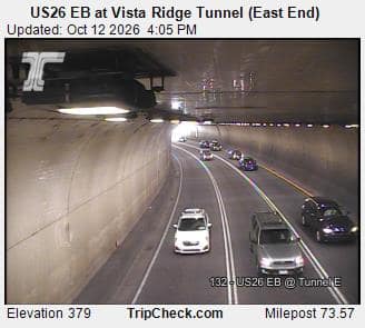 US26 EB at Vista Ridge Tunnel (East End)
