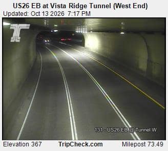US26 EB at Vista Ridge Tunnel (West End)