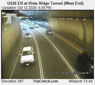 US26 EB at Vista Ridge Tunnel (West End)