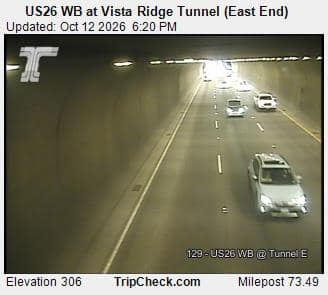 US26 WB at Vista Ridge Tunnel (East End)