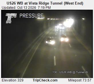 US26 WB at Vista Ridge Tunnel (West End)