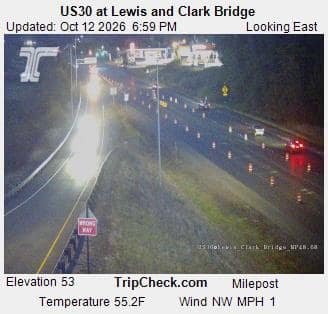 US30 at Lewis and Clark Bridge