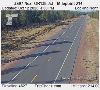 US97 Near OR138 Jct - Milepoint 214